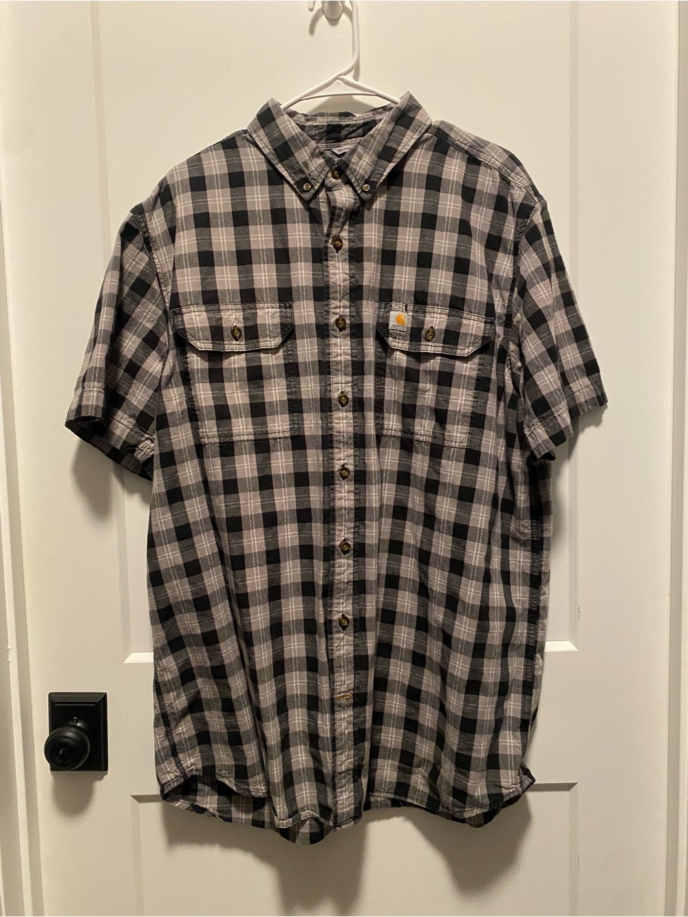 NWOT Men’s XL TALL Short-Sleeve Button-Down Plaid Shirt
